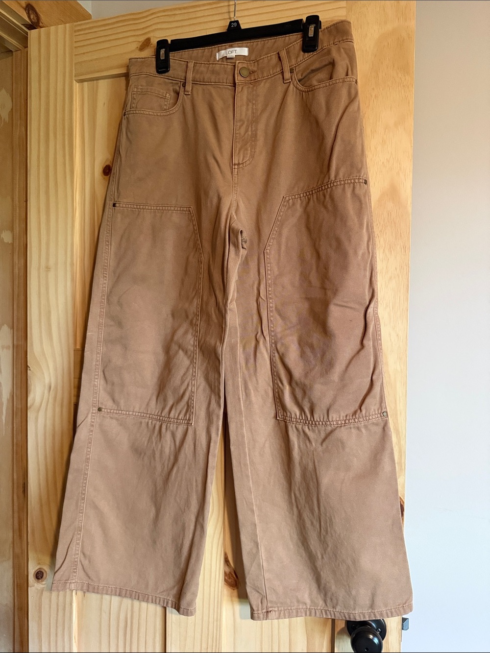 LOFT women Tan Cargo Work Pants